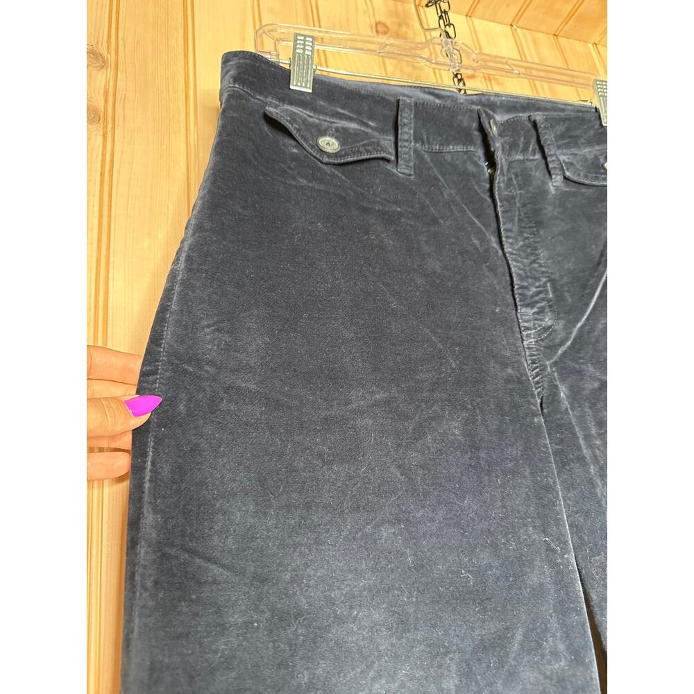NWT J. Crew Wide Leg Trouser Washed Velvet Navy Retro Womens Size 30P Petite - Picture 4 of 8